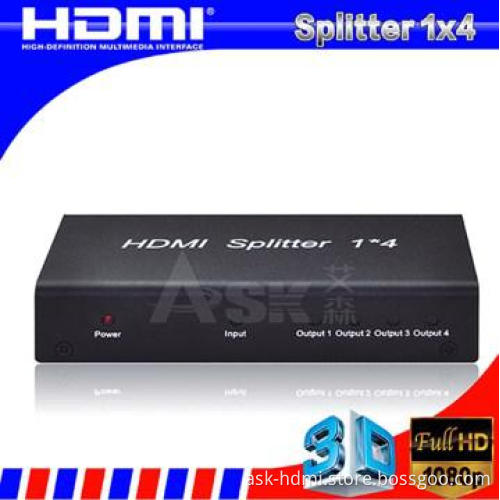1 input 4 output HDMI splitter box